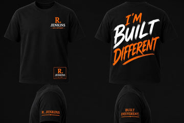 R. Jenkins “I’m Built Different” Graphic Tee (Orange Edition)