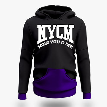 "BOLD NYCM" HOODIE (BLACK / PURPLE /WHITE)
