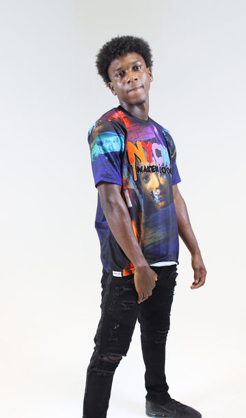 "NYCM CHENILLE ESCAPE" TEE (COLORFUL)