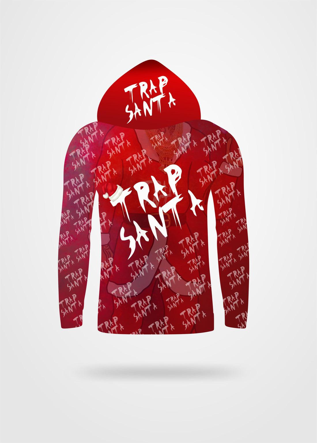 "TRAP SANTA" HOODIE (RED)