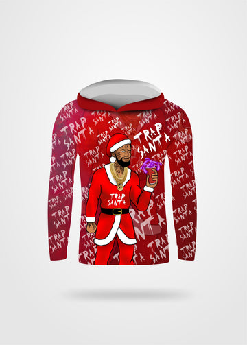 "TRAP SANTA" HOODIE (RED)